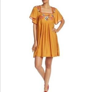 Madewell Embroidered Square Neck Dress